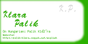 klara palik business card